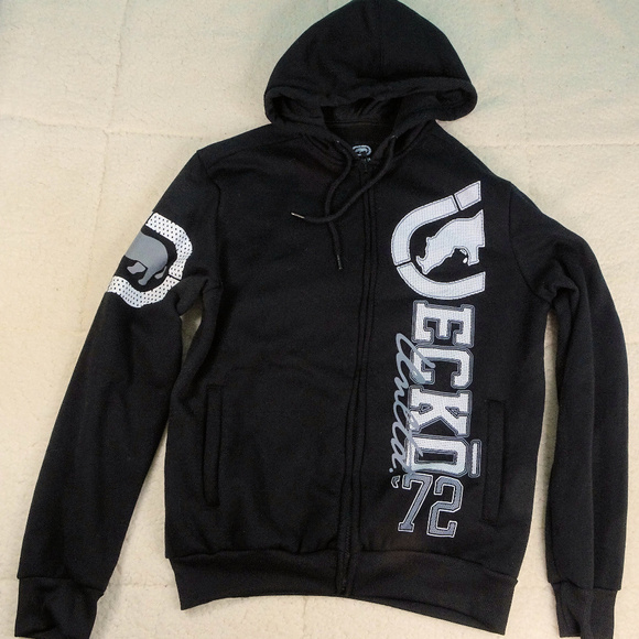 Black Ecko Unltd Hoodie w/ Zipper Small - Picture 1 of 5